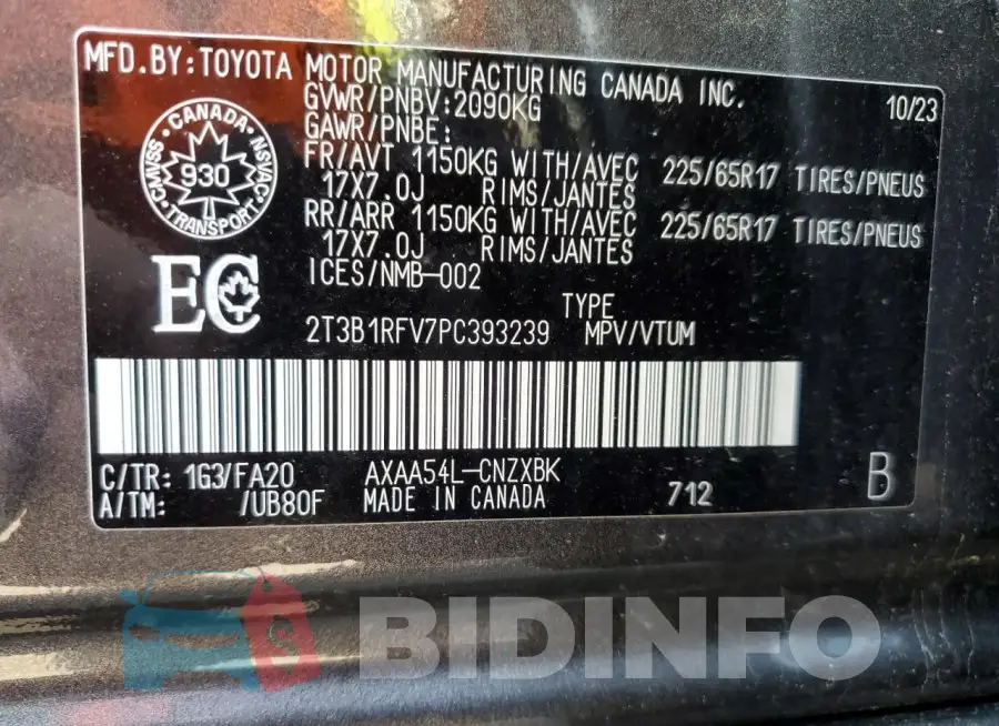 2T3B1RFV7PC393239 Photo# 14