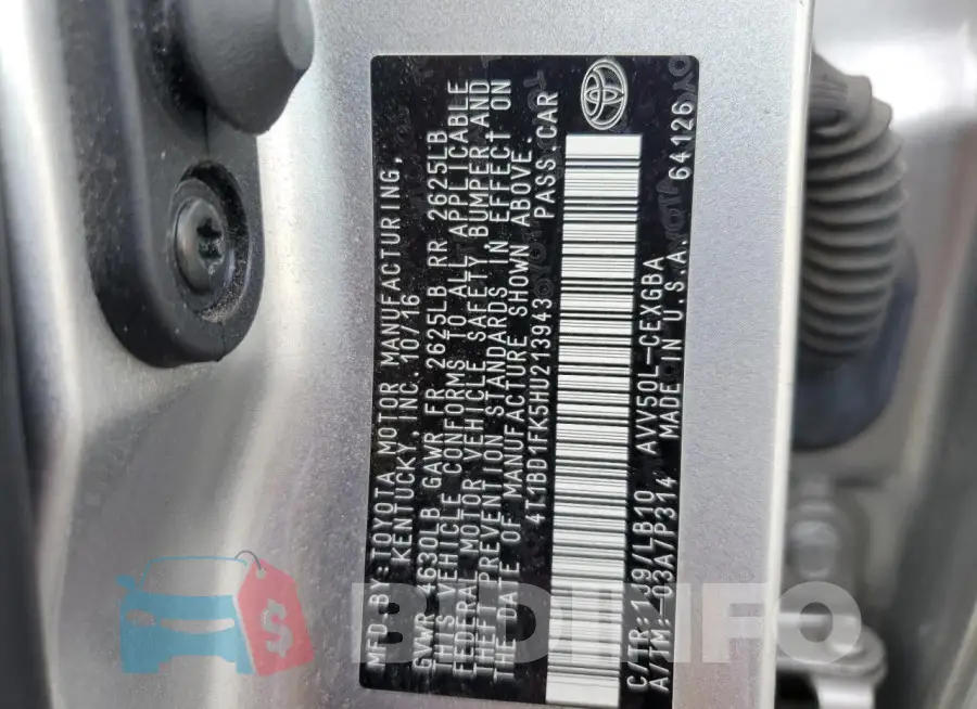 4T1BD1FK5HU213943 Photo# 13
