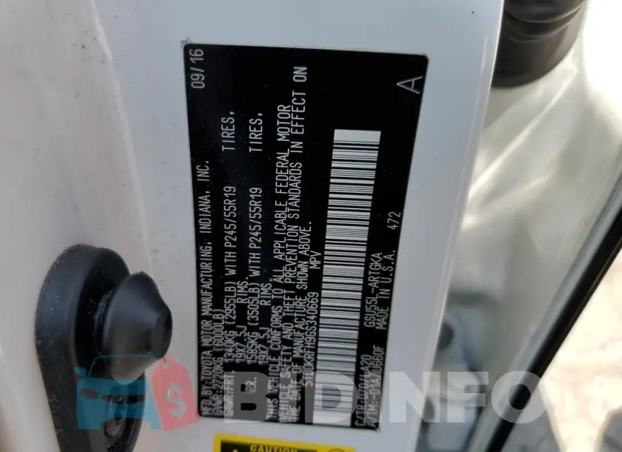 5TDDKRFH9GS340669 Photo# 14