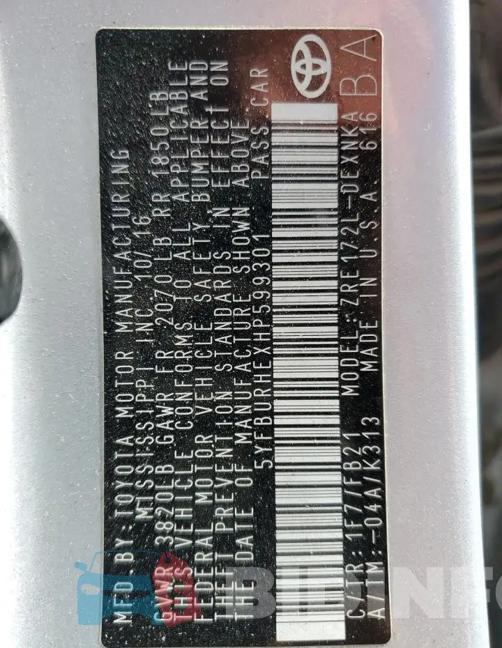 5YFBURHEXHP599301 Photo# 12