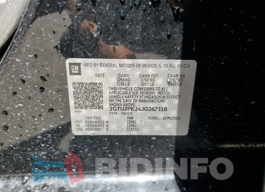 3GTU2PEJ4JG362318 Photo# 13