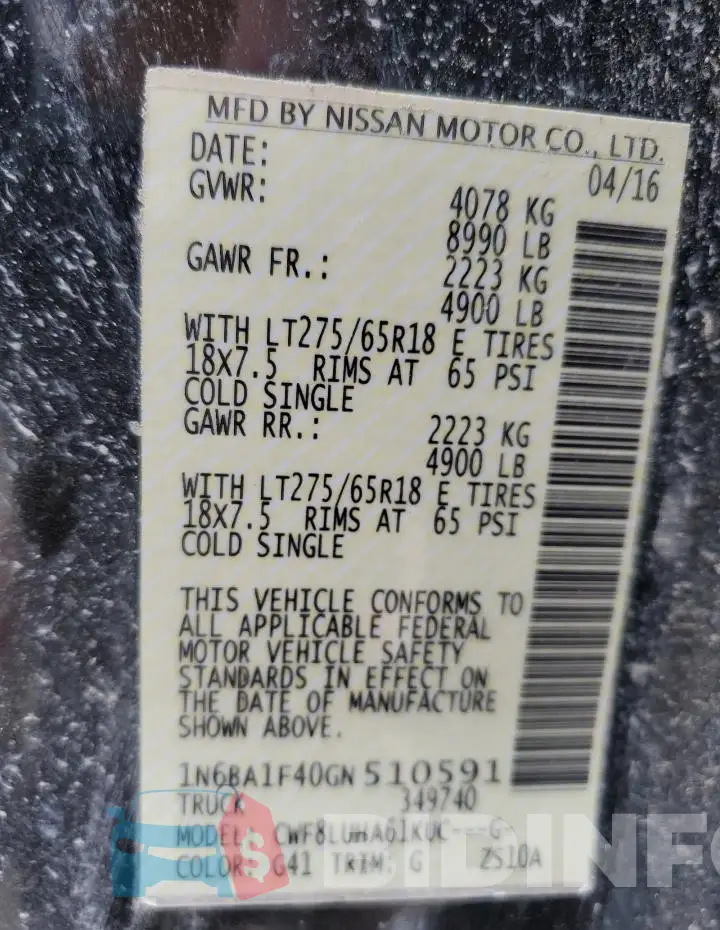 1N6BA1F40GN510591 Photo# 13
