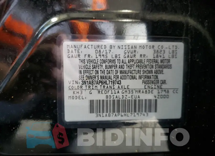 3N1AB7AP6HL719743 Photo# 13