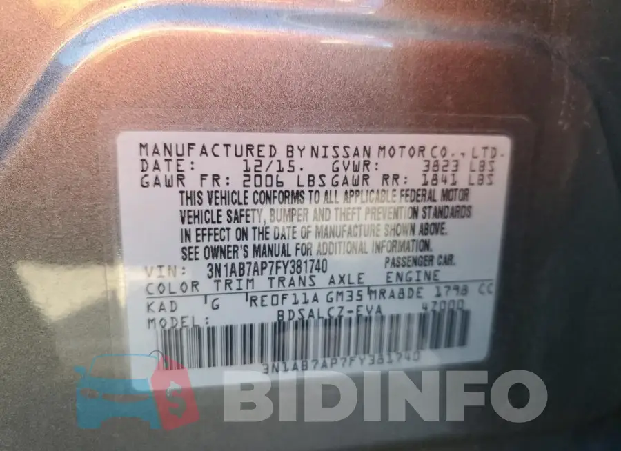 3N1AB7AP7FY381740 Photo# 12