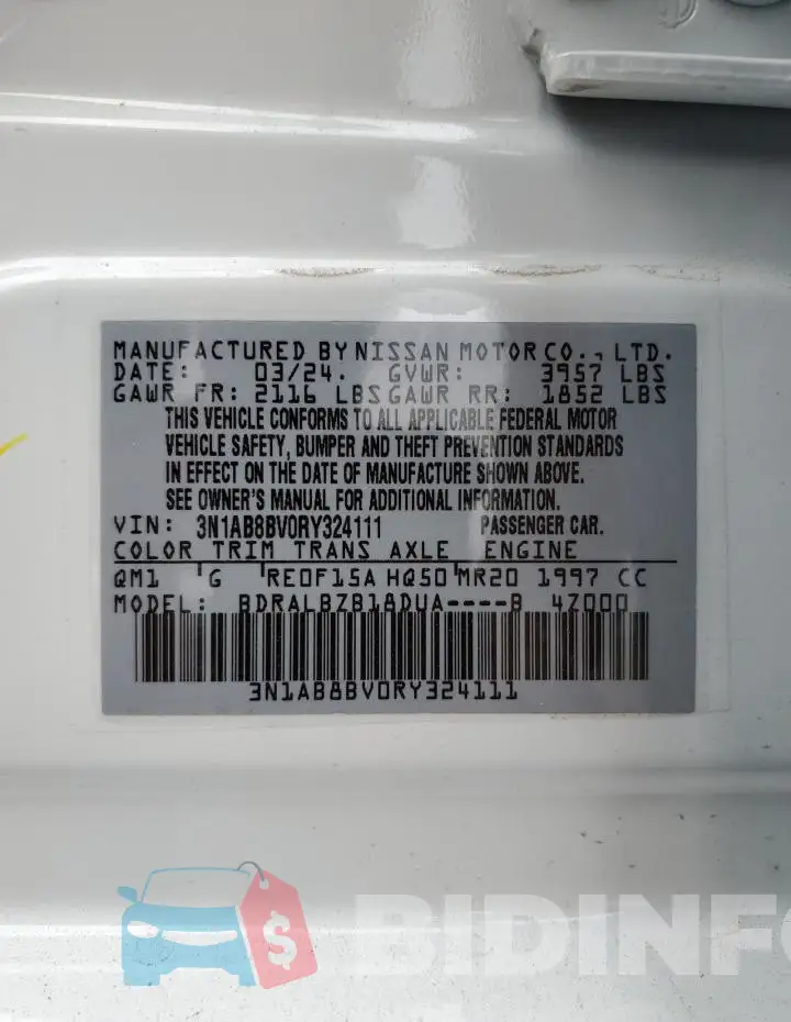 3N1AB8BV0RY324111 Photo# 12