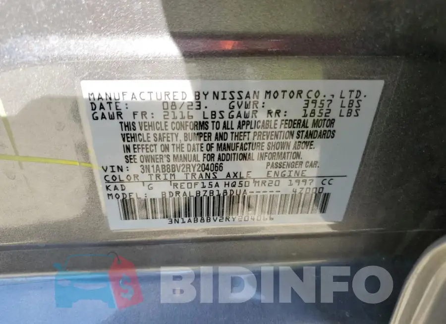 3N1AB8BV2RY204066 Photo# 13