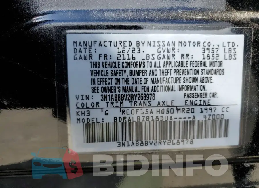 3N1AB8BV2RY268978 Photo# 12
