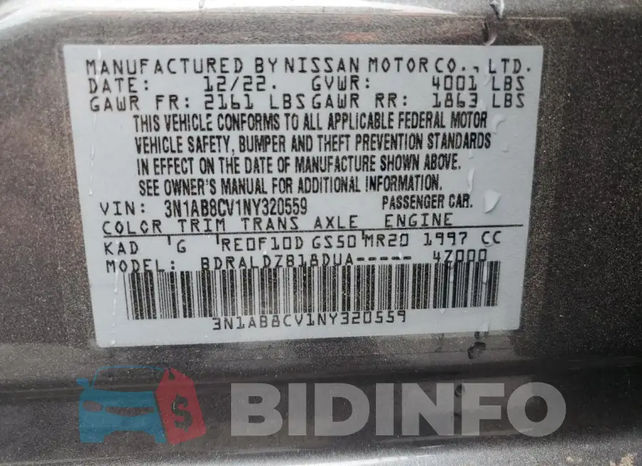 3N1AB8CV1NY320559 Photo# 12
