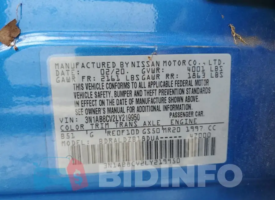 3N1AB8CV2LY219950 Photo# 12