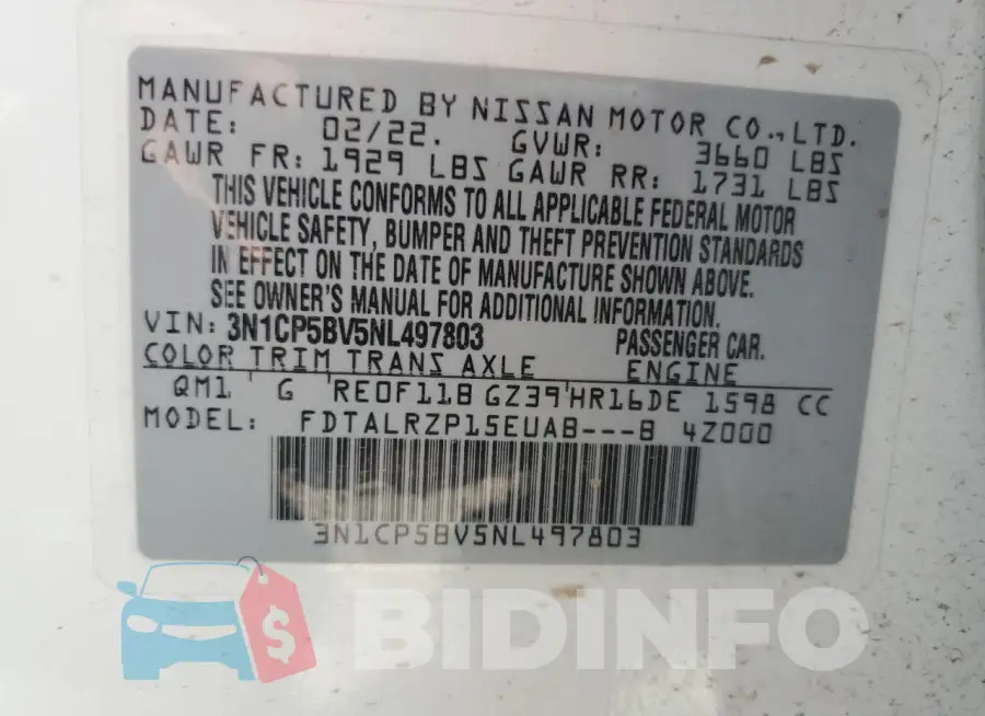 3N1CP5BV5NL497803 Photo# 13
