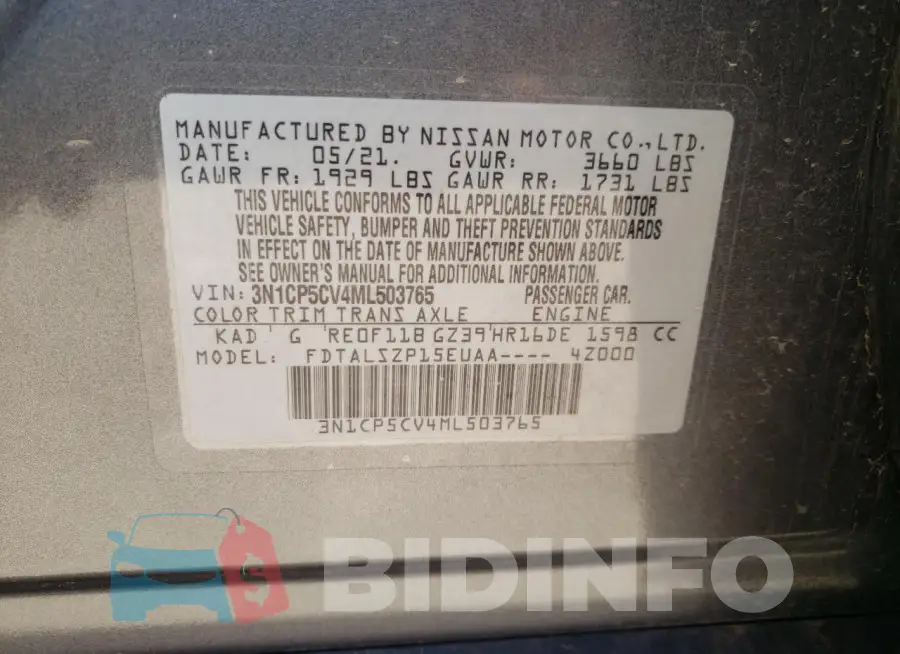 3N1CP5CV4ML503765 Photo# 13