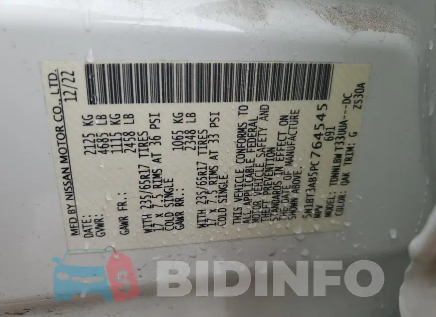 5N1BT3AB5PC764545 Photo# 14