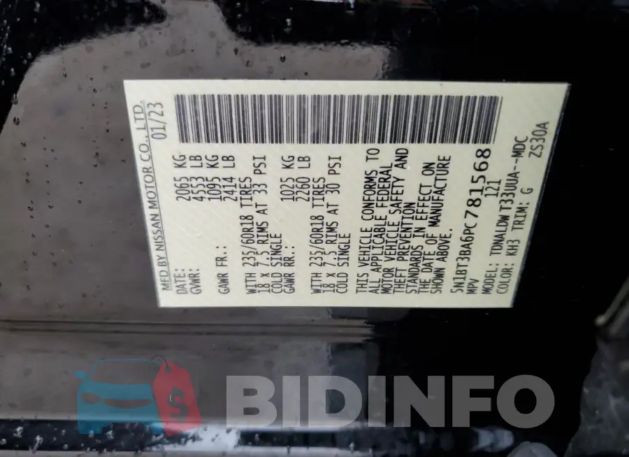 5N1BT3BA6PC781568 Photo# 13