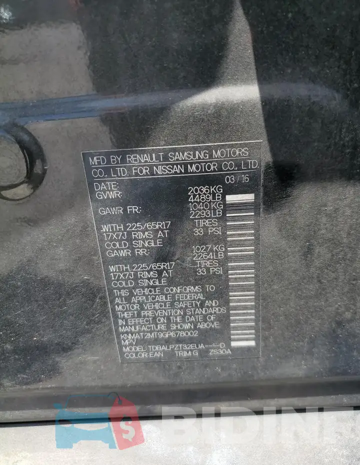 KNMAT2MT9GP678002 Photo# 14