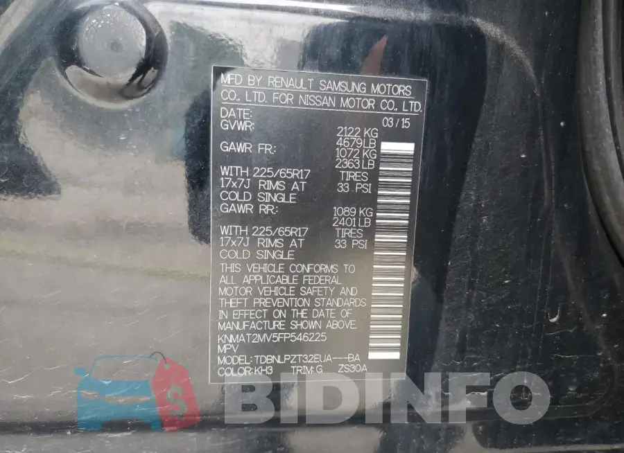 KNMAT2MV5FP546225 Photo# 13