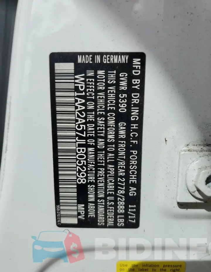 WP1AA2A57JLB05298 Photo# 13