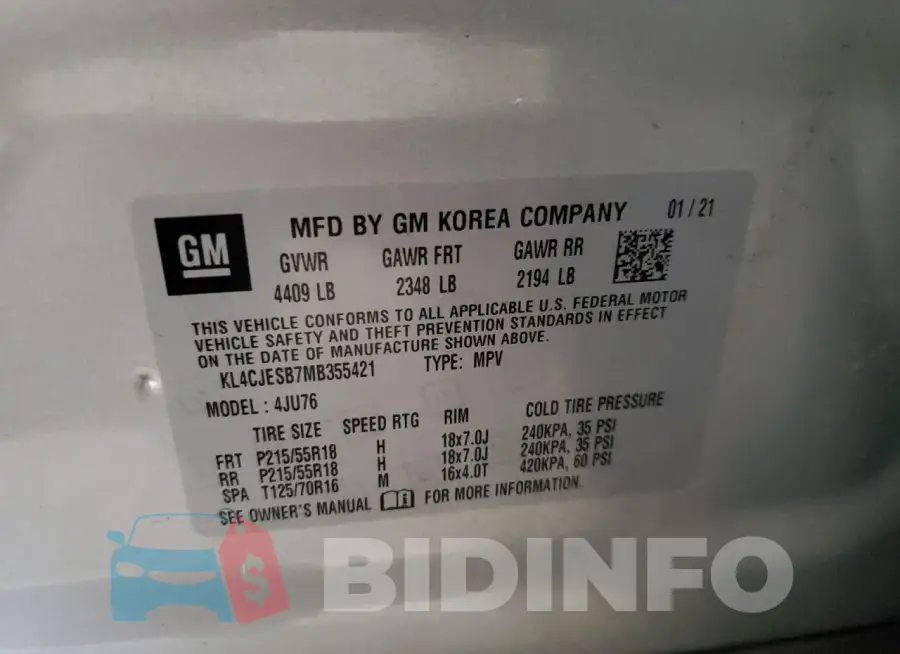 KL4CJESB7MB355421 Photo# 12