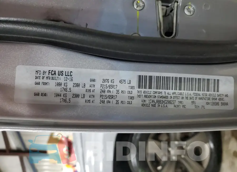 1C4NJRBB3HD208237 Photo# 12