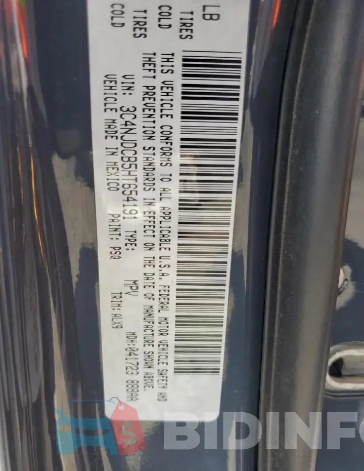 3C4NJDCB5HT654191 Photo# 12