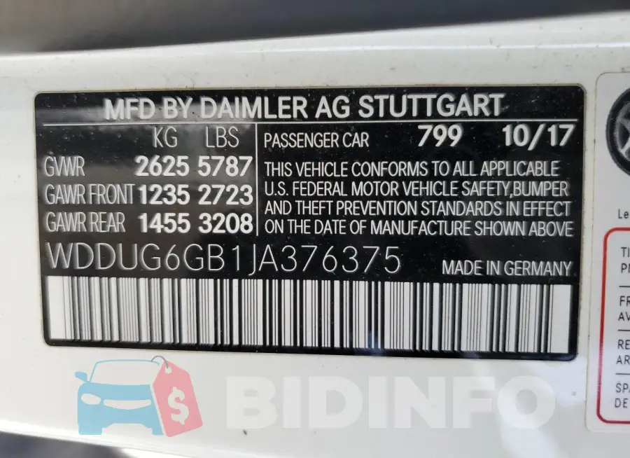 WDDUG6GB1JA376375 Photo# 13