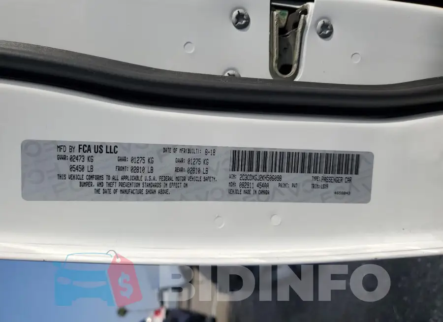 2C3CDXGJ2KH506098 Photo# 13