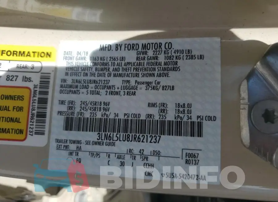 3LN6L5LU8JR621237 Photo# 12