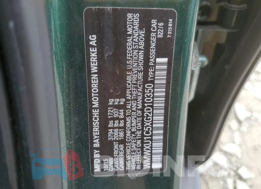 WMWXU1C5XG2D10350 Photo# 12