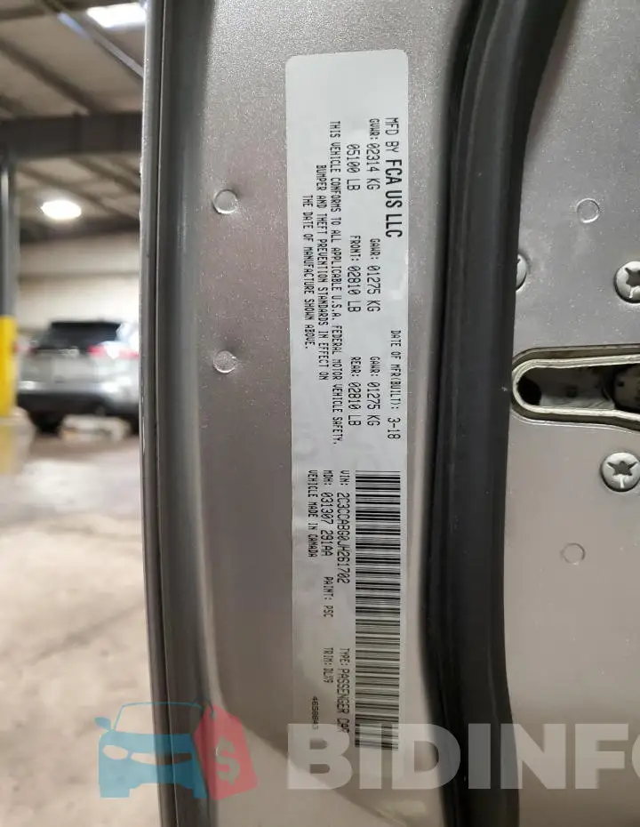 2C3CCABG0JH261702 Photo# 12