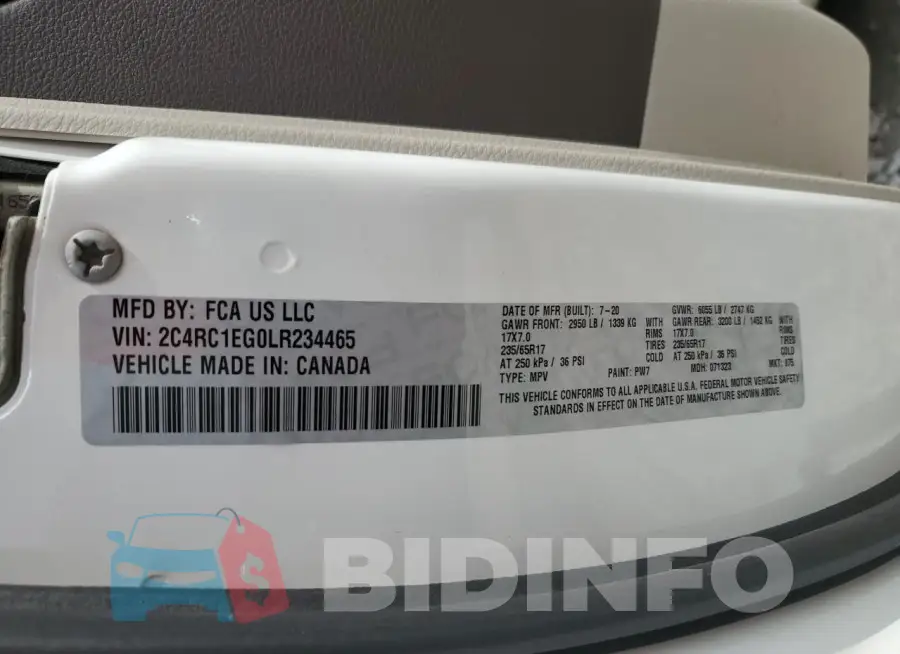 2C4RC1EG0LR234465 Photo# 13