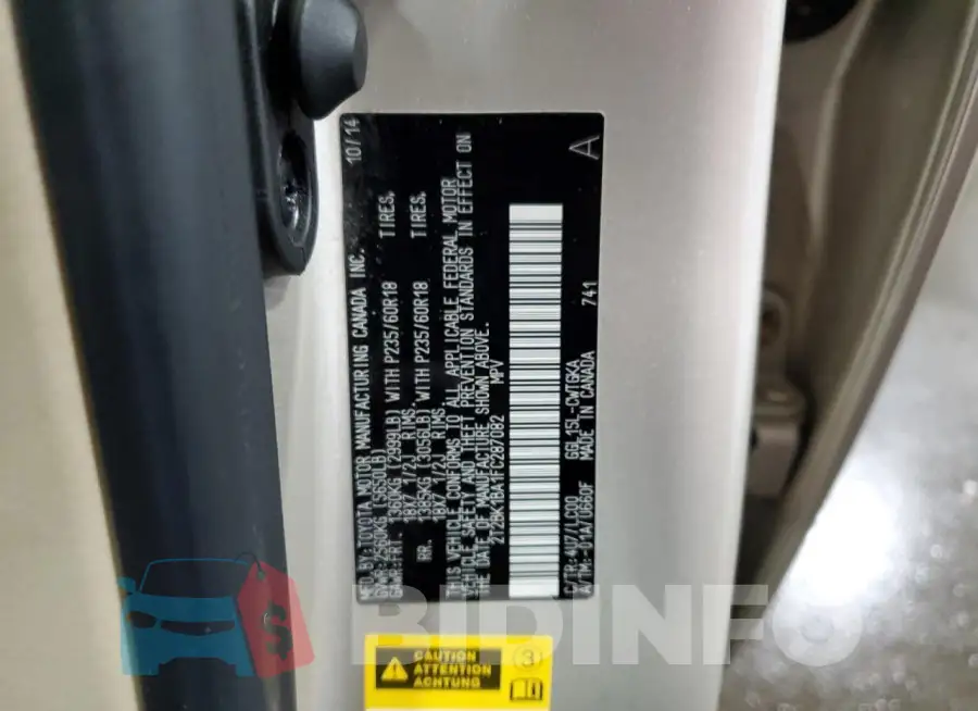 2T2BK1BA1FC287082 Photo# 12