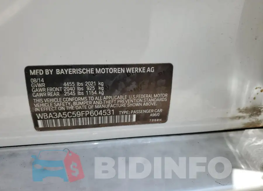 WBA3A5C59FP604531 Photo# 12
