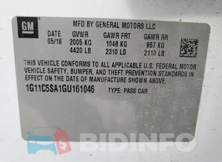 1G11C5SA1GU161046 Photo# 12