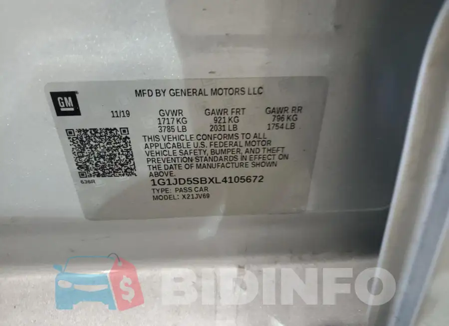 1G1JD5SBXL4105672 Photo# 13