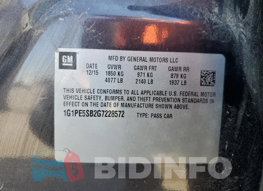 1G1PE5SB2G7228572 Photo# 12