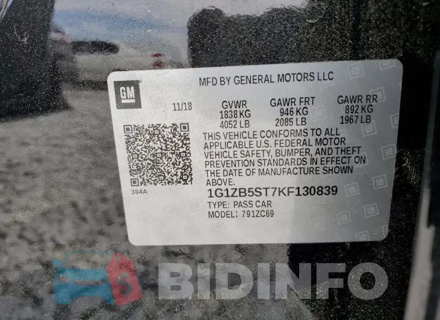 1G1ZB5ST7KF130839 Photo# 13