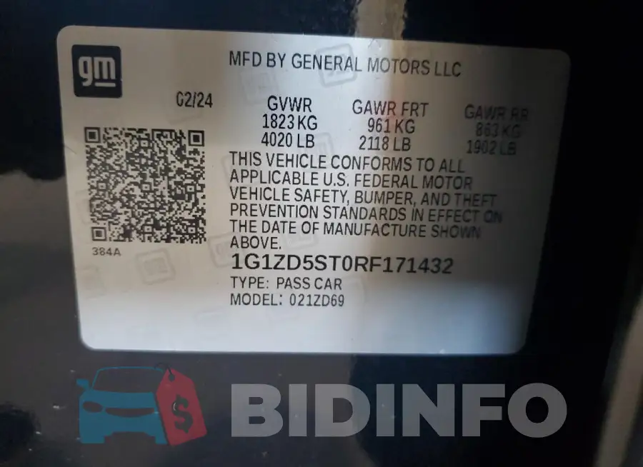 1G1ZD5ST0RF171432 Photo# 13