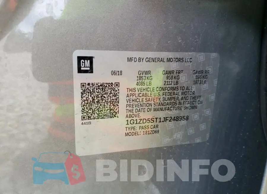 1G1ZD5ST1JF248958 Photo# 12