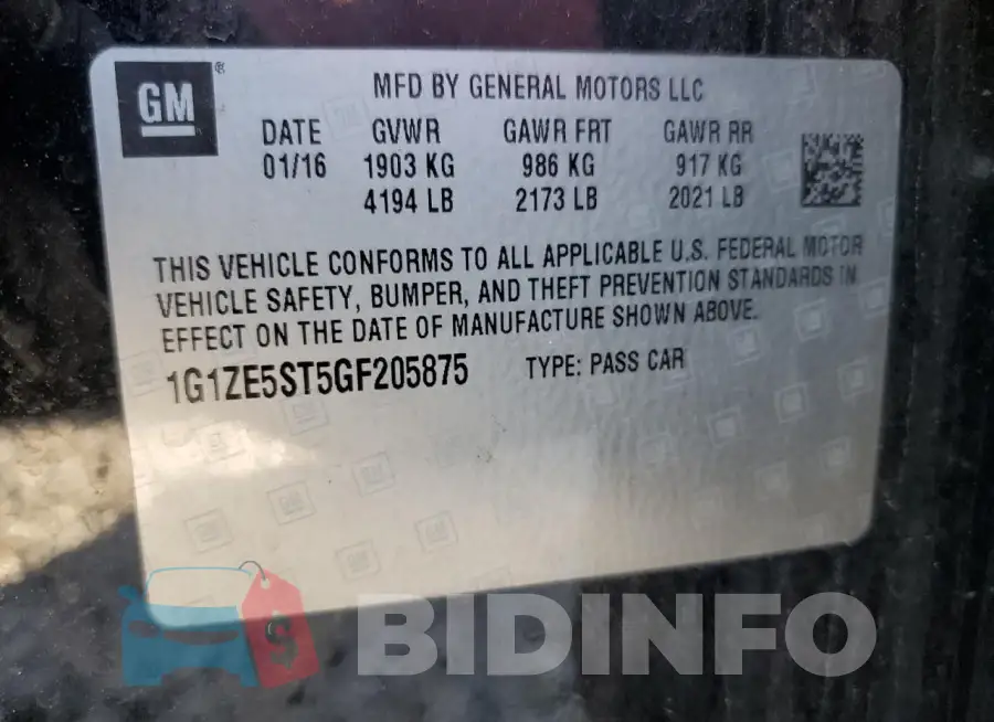 1G1ZE5ST5GF205875 Photo# 13