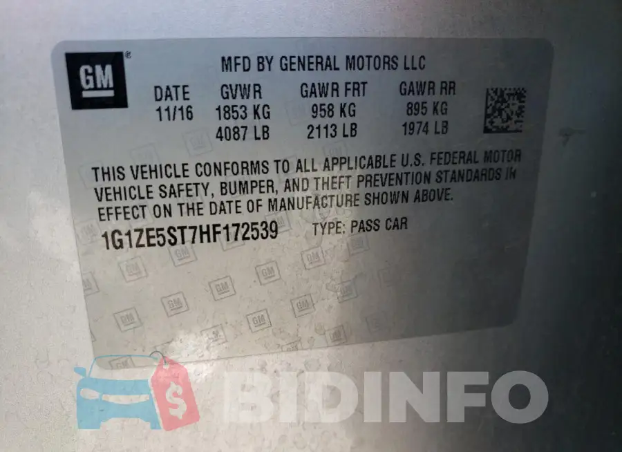 1G1ZE5ST7HF172539 Photo# 12