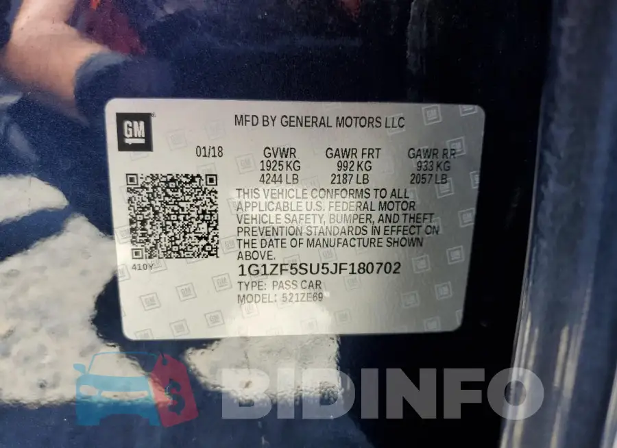 1G1ZF5SU5JF180702 Photo# 13