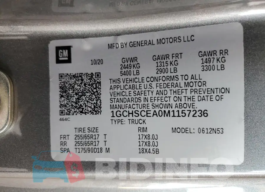1GCHSCEA0M1157236 Photo# 12
