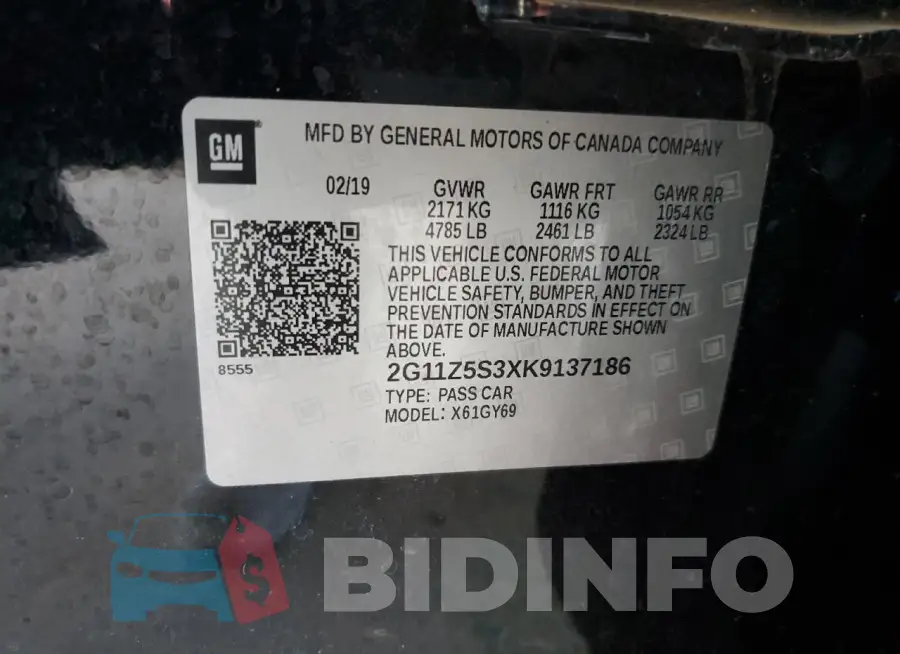 2G11Z5S3XK9137186 Photo# 12