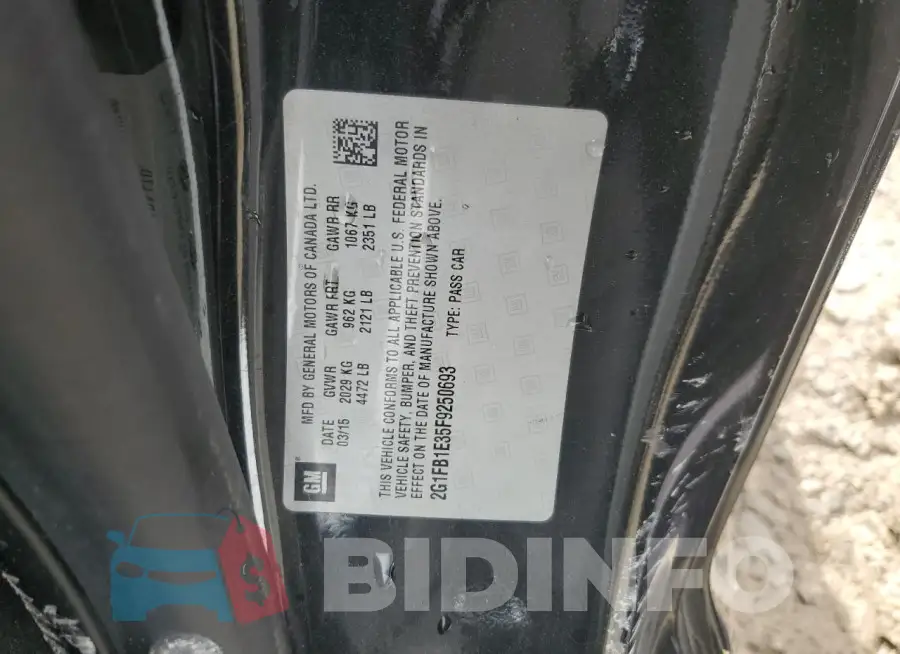 2G1FB1E35F9250693 Photo# 13