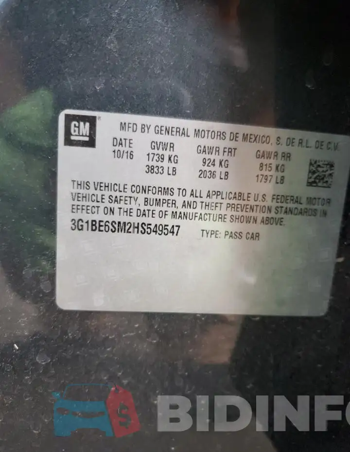 3G1BE6SM2HS549547 Photo# 12