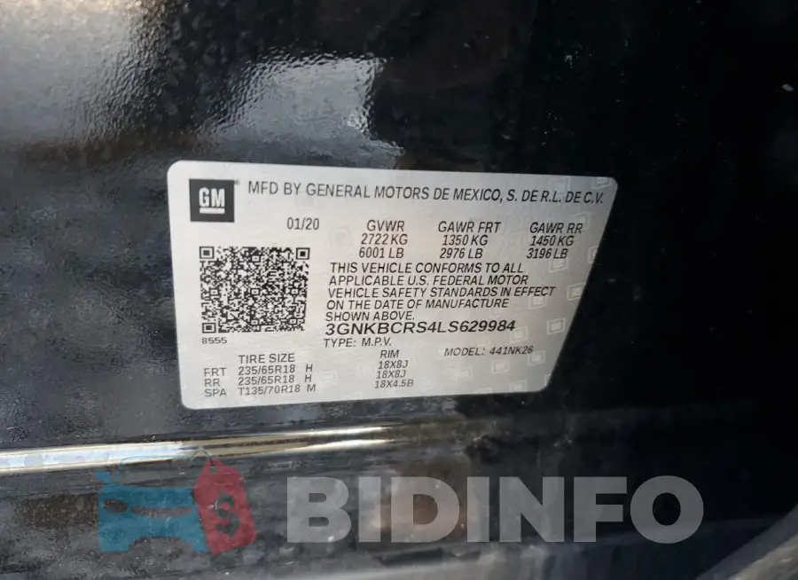 3GNKBCRS4LS629984 Photo# 13