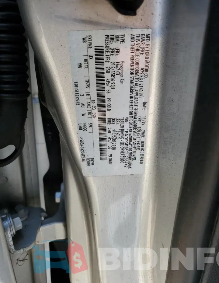 1FADP3F28GL236742 Photo# 12