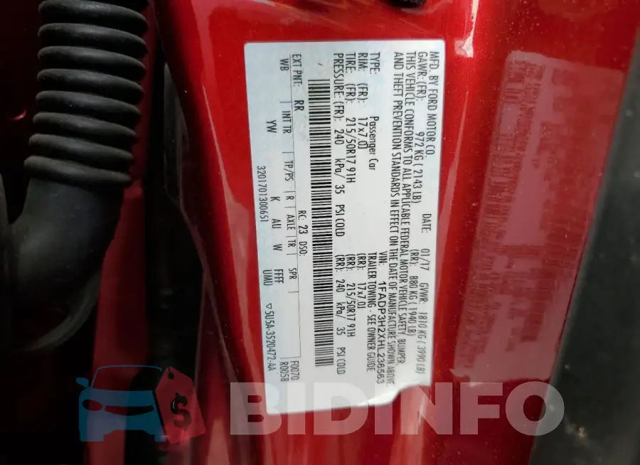1FADP3H2XHL236563 Photo# 12