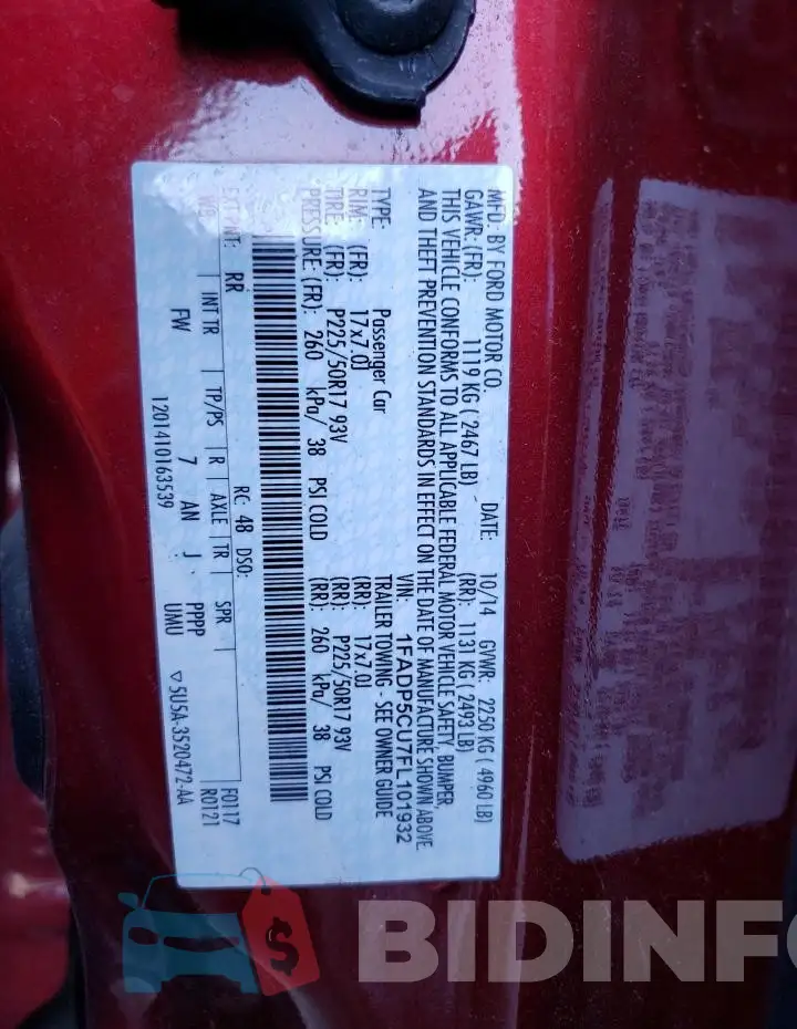 1FADP5CU7FL101932 Photo# 12