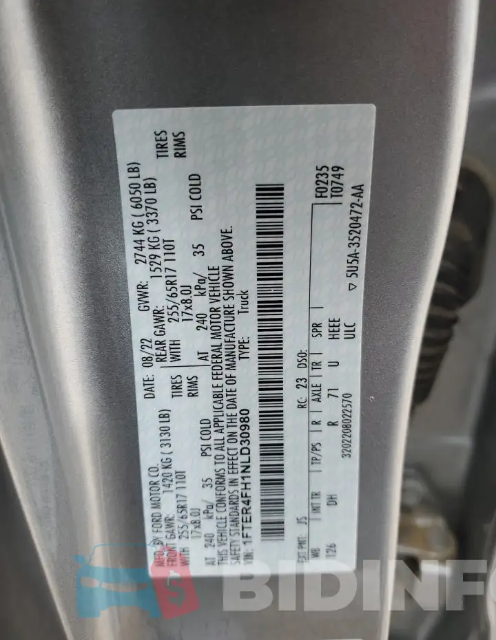 1FTER4FH1NLD30980 Photo# 12