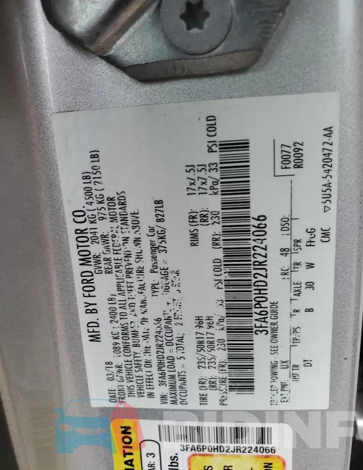 3FA6P0HD2JR224066 Photo# 12